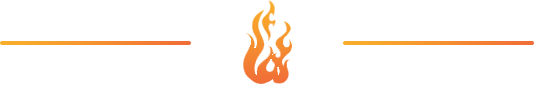 A picture of an orange flame on a green background.