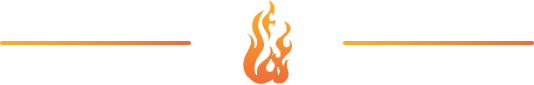 A picture of an orange flame on a green background.